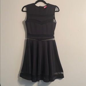 Black sheer cut out party dress